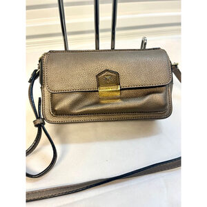 Kate Landry Metallic Gold Charlie Crossbody Bag Small